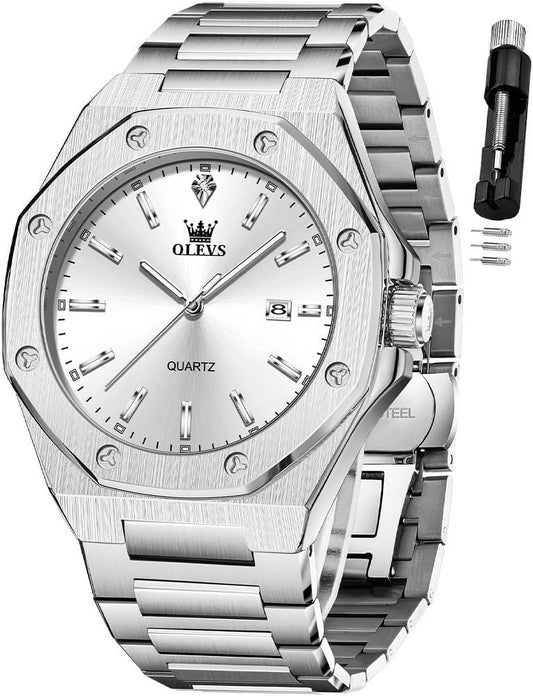 OLEVS Watch (Silver)