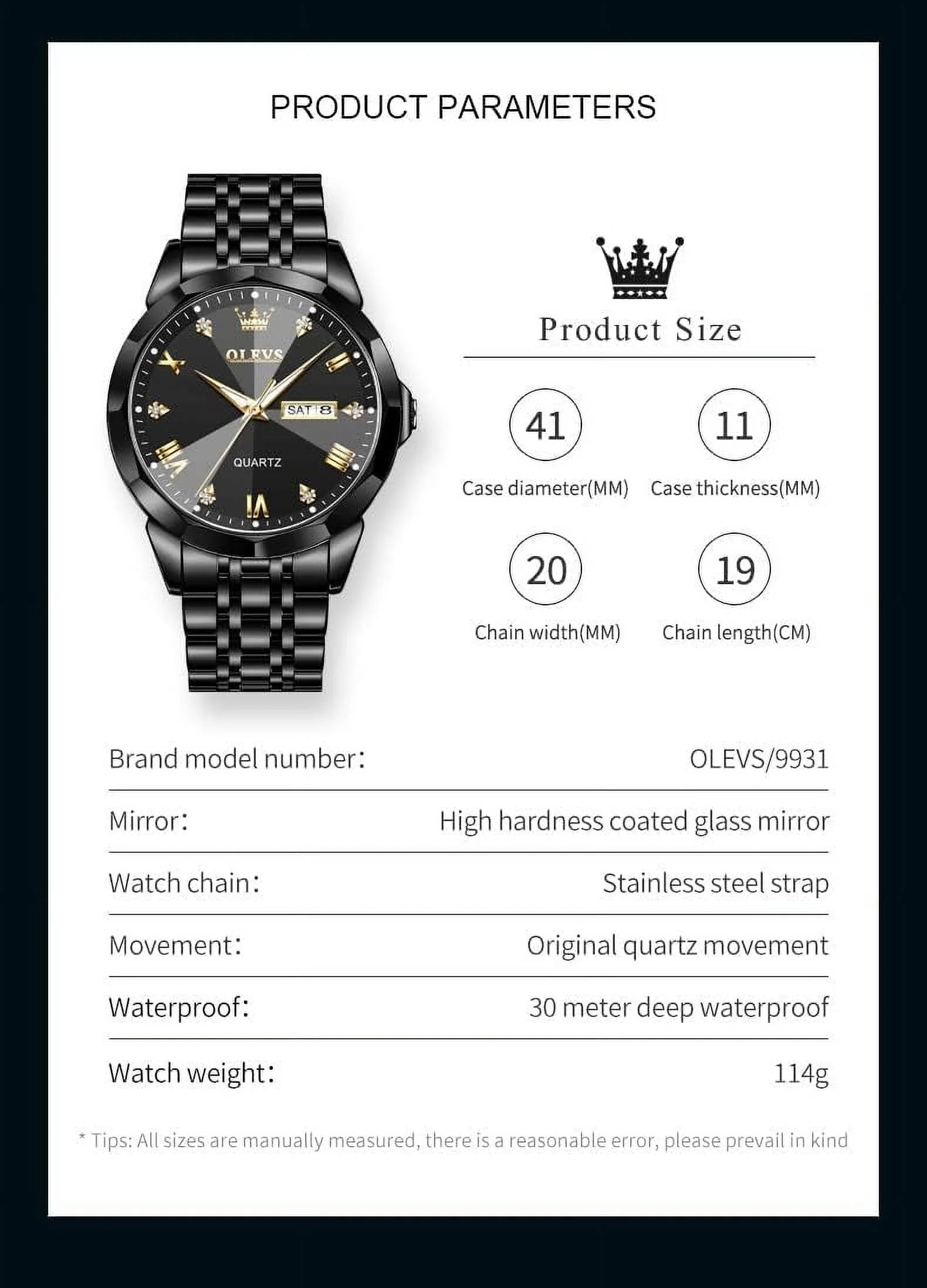 OLEVS Watch (Black)