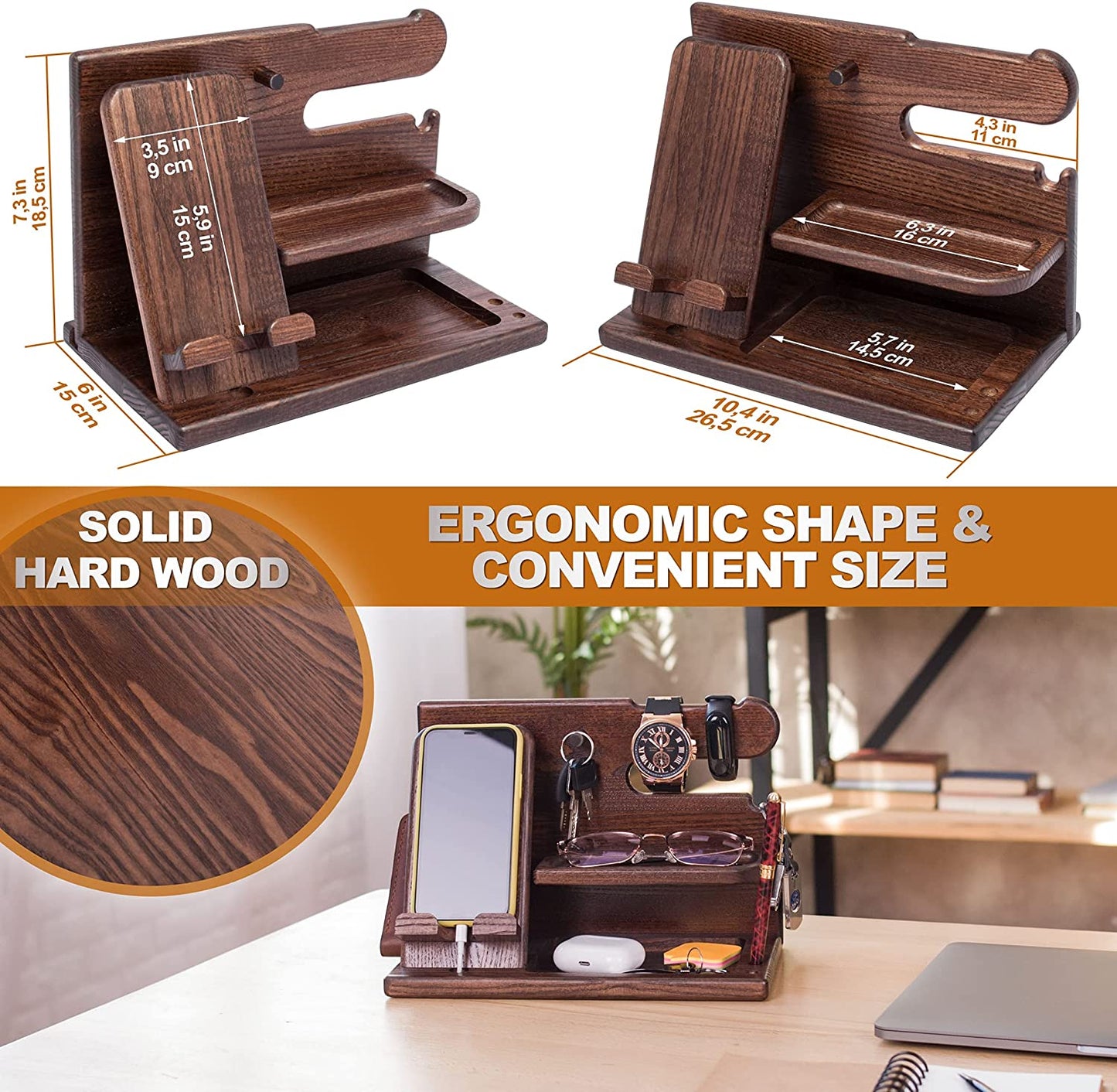 Wood Phone Docking Station 